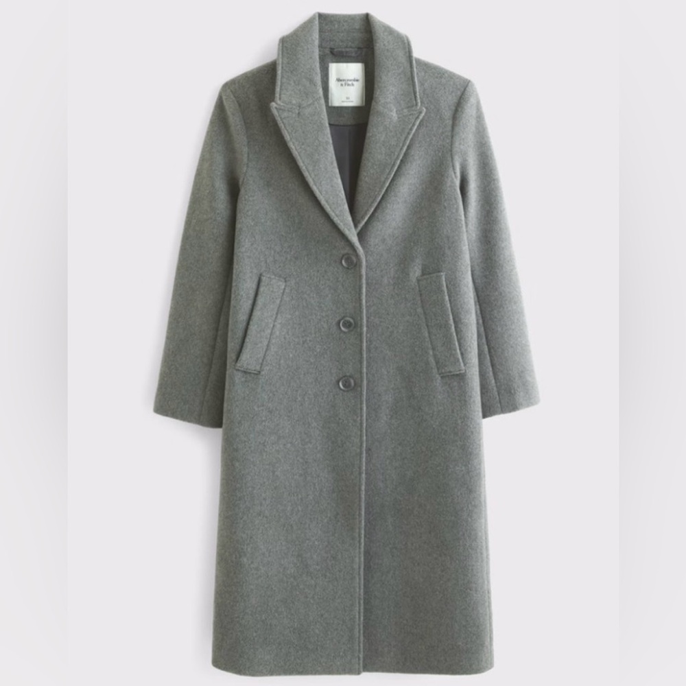 Wool-Blend Tailored Topcoat